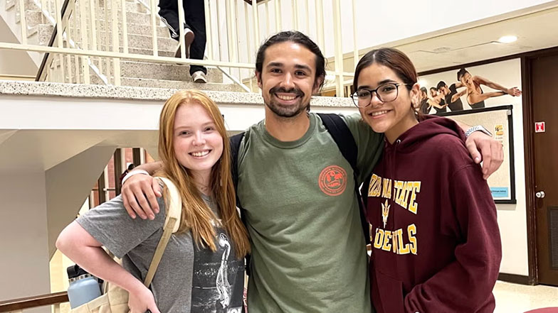 Left to right: Lindsey Tabor, Matthew Marquez and Elizabeth Garayzar