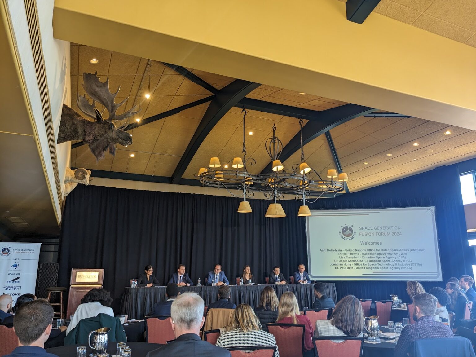 Space Generation Fusion Form 2024 panel speaking in front of audience