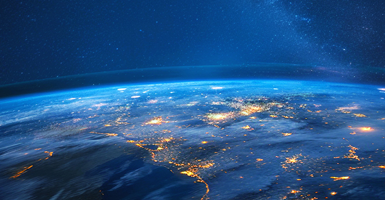 Earth at night seen from space