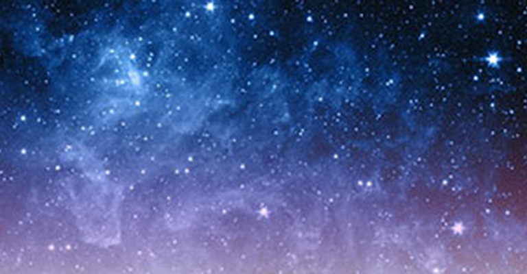 The night sky filled with stars