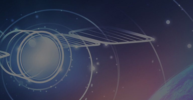 Illustration of a satellite orbiting Earth